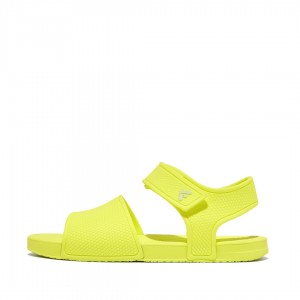 Kids' Fitflop Iqushion Rubber Back-Strap Sandals Yellow | CA-6841593-IT