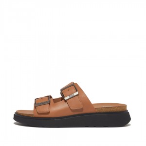 Men's Fitflop Gen-Ff Slides Light Brown | CA-5241086-QK