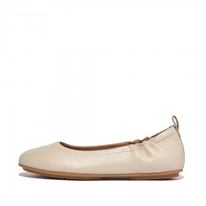 Women's Fitflop Allegro Soft Ballet Flats Beige | CA-6083721-XQ