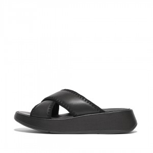 Women's Fitflop F-Mode Slides Slides Black | CA-4708163-OV