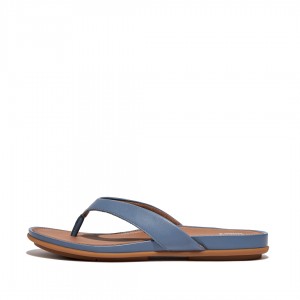 Women's Fitflop Gracie Flip Flops Blue | CA-2416980-WY