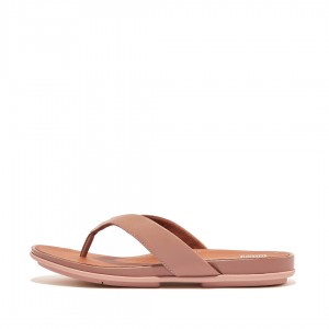 Women's Fitflop Gracie Flip Flops Pink | CA-4928613-IT