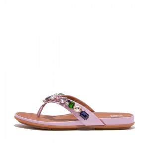 Women's Fitflop Gracie Flip Flops Pink | CA-7418065-BH