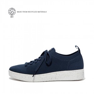 Women's Fitflop Rally E01 Multi Knit Sneakers Navy | CA-9564382-YA