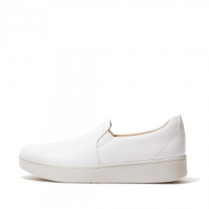 Women's Fitflop Rally Slip On Skate Sneakers White | CA-1308697-QP