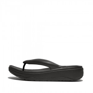 Women's Fitflop Relieff Eva Tpu Thongs Toe-Post Sandals Black | CA-0392476-ZW