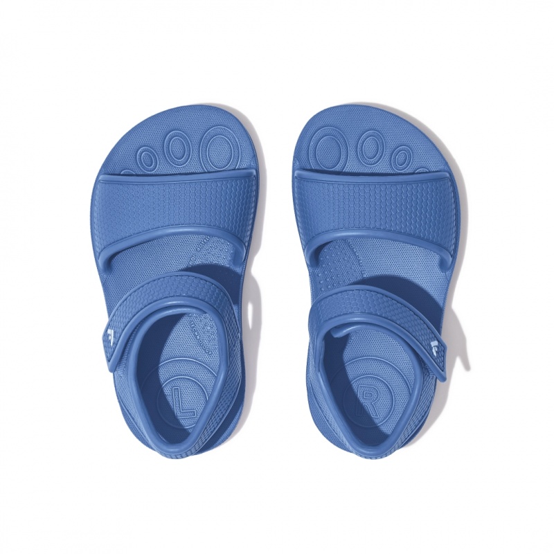 Kids' Fitflop Iqushion Eva Back-Strap Sandals Blue | CA-8273619-LY