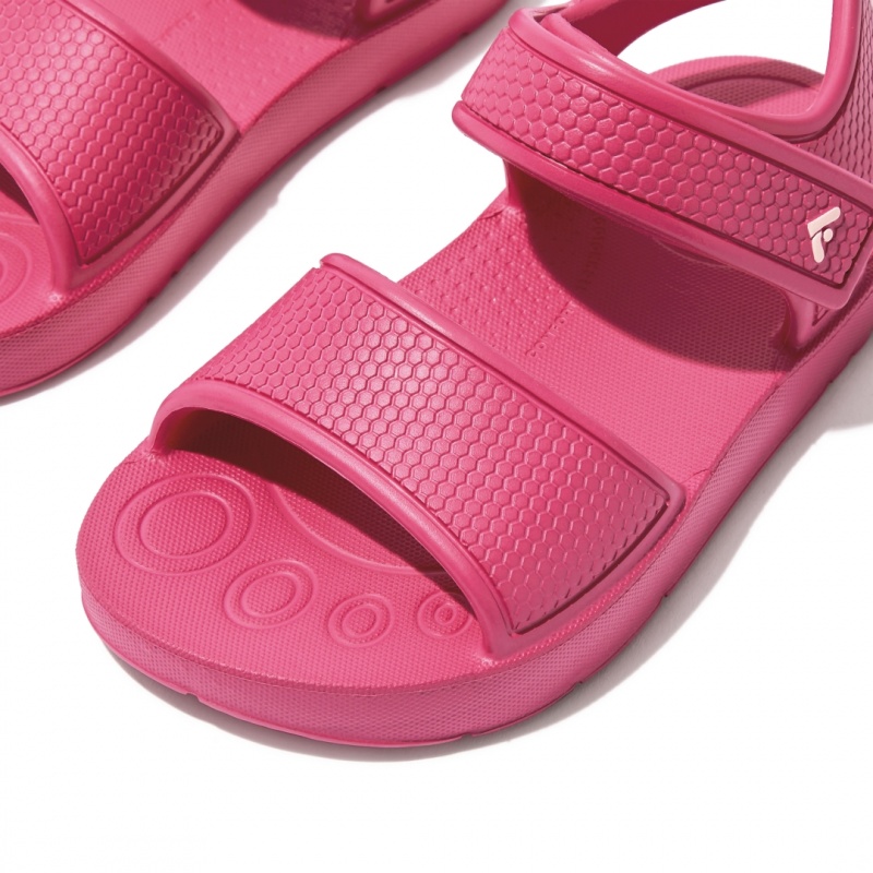 Kids' Fitflop Iqushion Eva Back-Strap Sandals Red | CA-4721560-YB