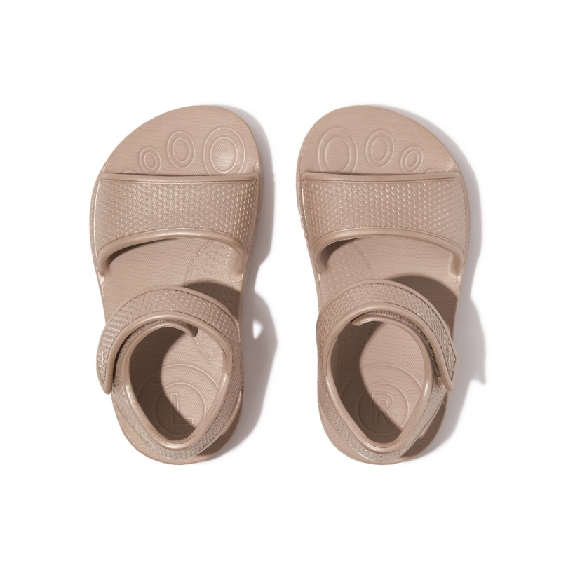 Kids' Fitflop Iqushion Eva Back-Strap Sandals Gold | CA-4380692-LI