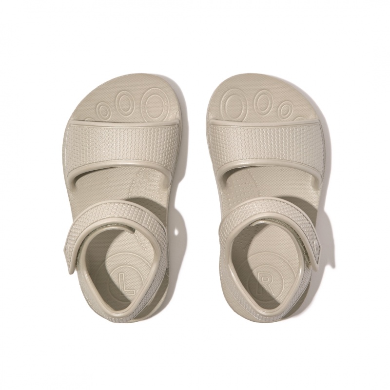 Kids' Fitflop Iqushion Eva Back-Strap Sandals Silver | CA-9108375-JD