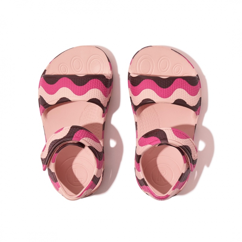 Kids' Fitflop Iqushion Eva Back-Strap Sandals Red | CA-5872314-HY