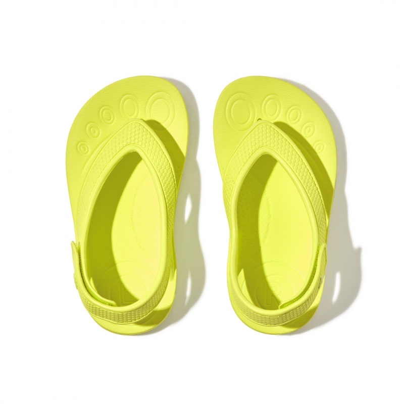 Kids' Fitflop Iqushion Eva Back Straps Flip Flops Yellow | CA-3194528-UC