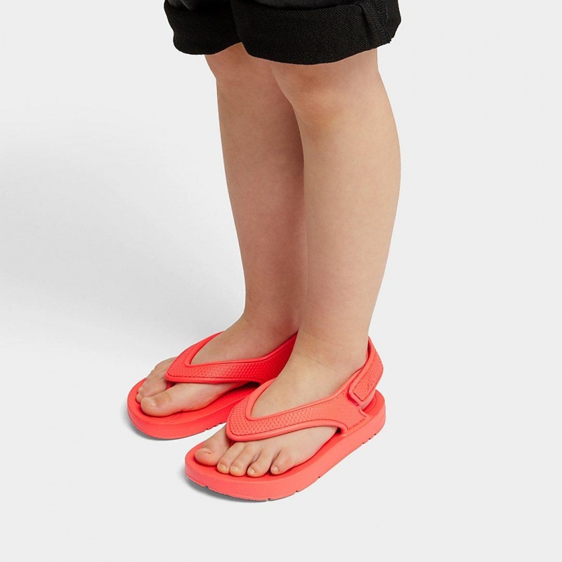 Kids' Fitflop Iqushion Eva Back Straps Flip Flops Red | CA-7903186-ZH