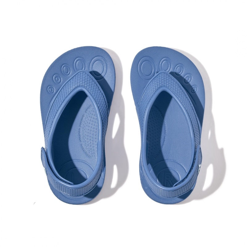 Kids' Fitflop Iqushion Eva Back Straps Flip Flops Blue | CA-7253618-MK