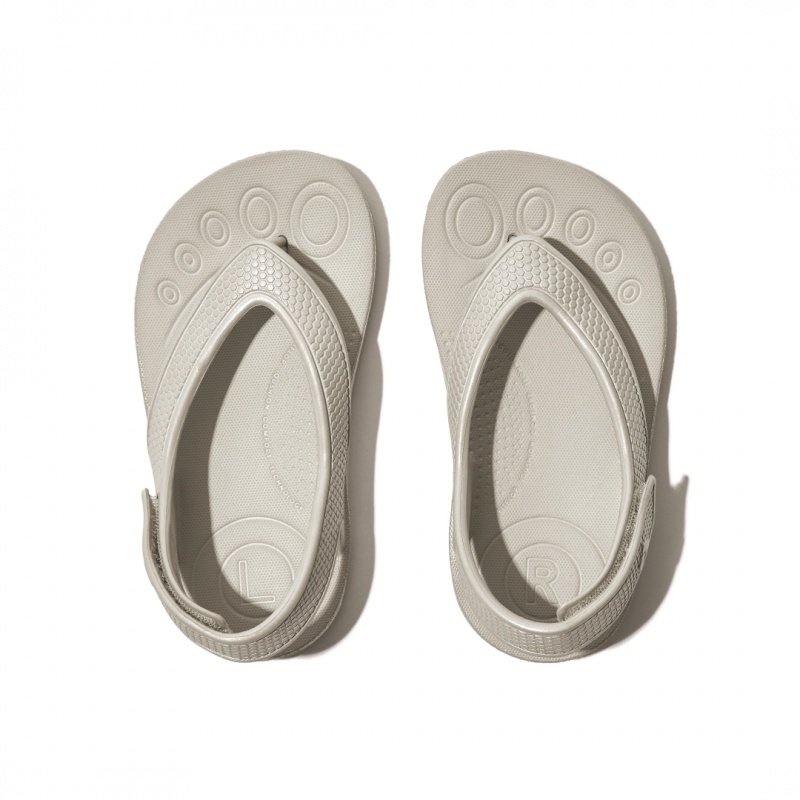 Kids' Fitflop Iqushion Eva Back Straps Flip Flops Silver | CA-4369520-FT