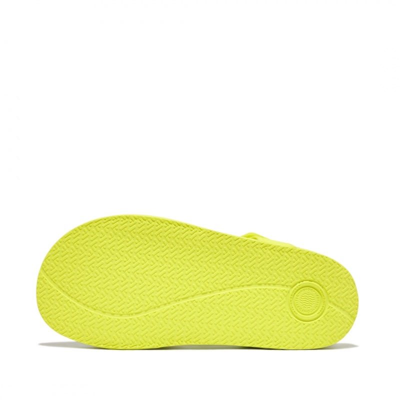 Kids' Fitflop Iqushion Rubber Back-Strap Sandals Yellow | CA-6841593-IT