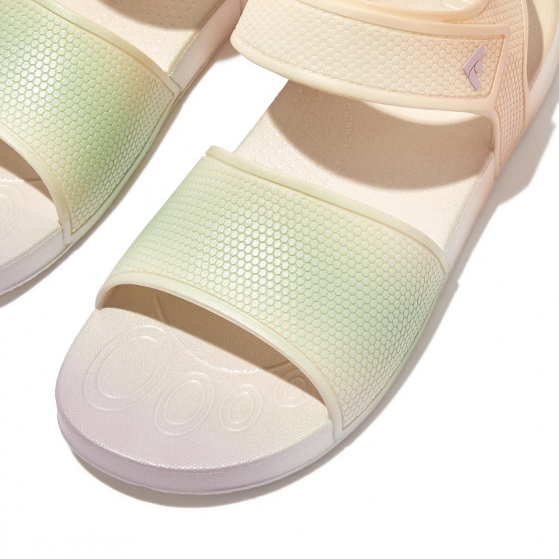 Kids' Fitflop Iqushion Rubber Back-Strap Sandals White | CA-0958437-RX