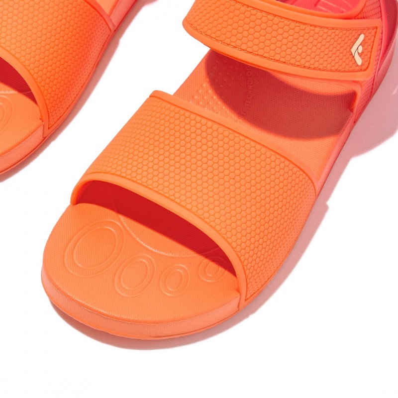 Kids' Fitflop Iqushion Rubber Back-Strap Sandals Red | CA-3765948-OJ