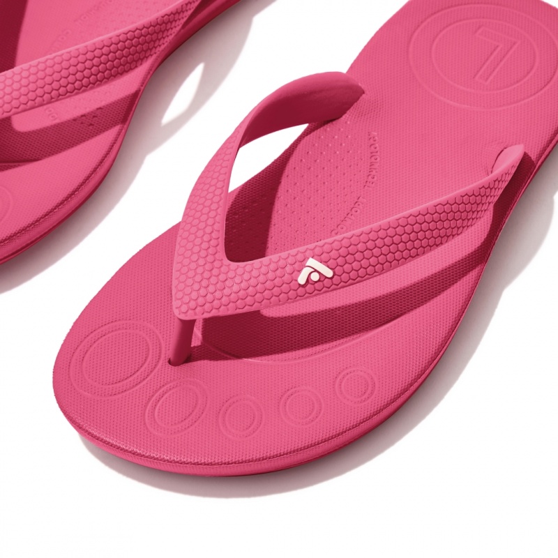 Kids' Fitflop Iqushion Rubber Flip Flops Red | CA-6729034-DZ