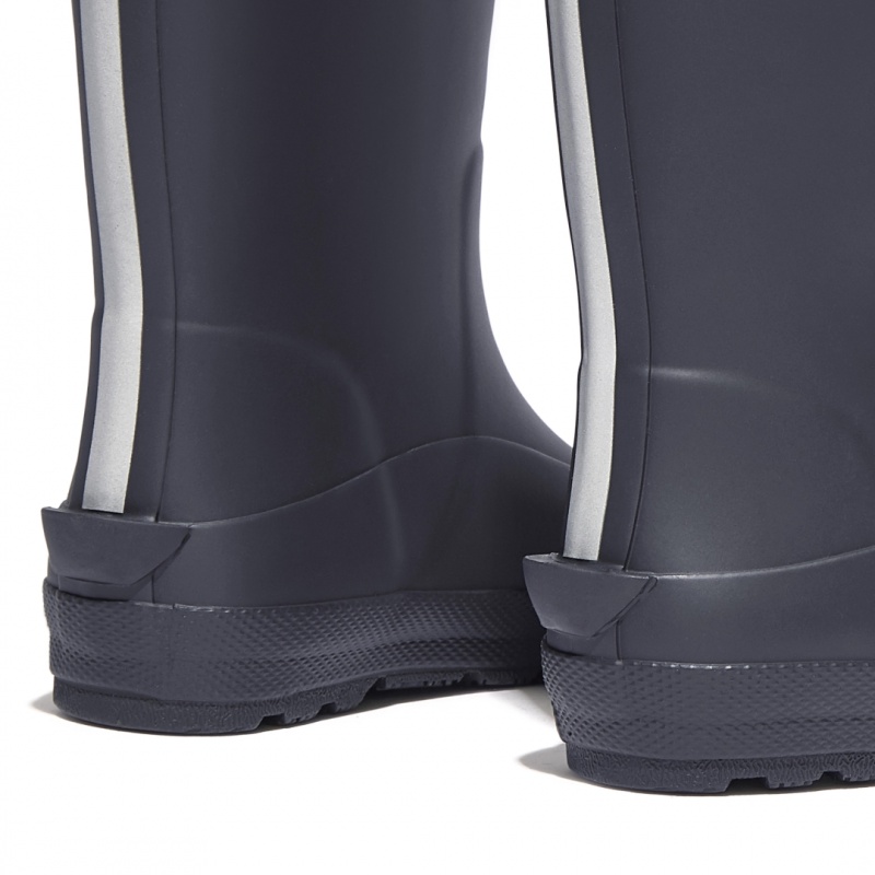 Kids' Fitflop Wonderwelly Natural Rubber Mix Rain Boots Navy | CA-2469137-HX