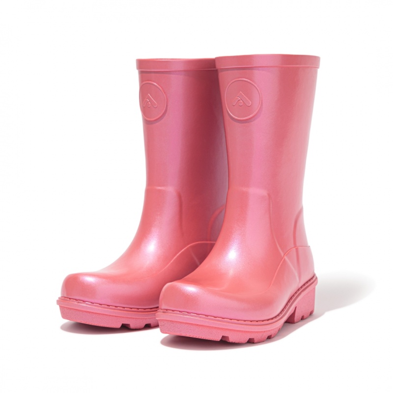 Kids' Fitflop Wonderwelly Welly Rubber Boots Red | CA-2974583-YQ