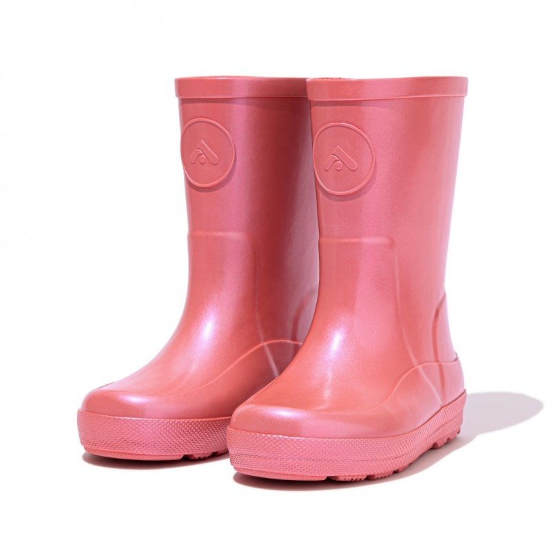 Kids' Fitflop Wonderwelly Welly Rubber Boots Pink | CA-5207189-RS