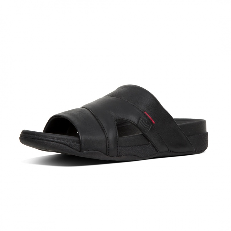 Men's Fitflop Freeway Iii Slides Black | CA-7513480-HM