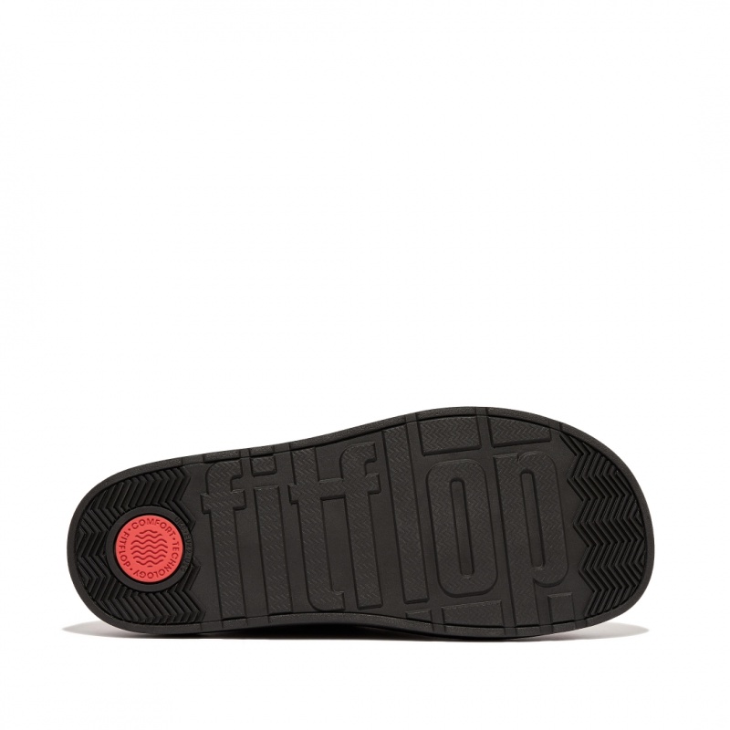 Men's Fitflop Gen-Ff Felt Polyester Mules Black | CA-5847901-HQ