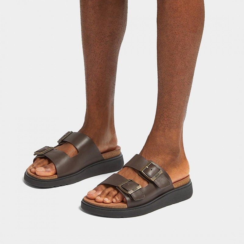 Men's Fitflop Gen-Ff Slides Brown | CA-1304698-BK