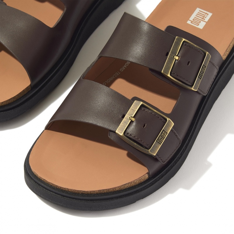 Men's Fitflop Gen-Ff Slides Brown | CA-1304698-BK