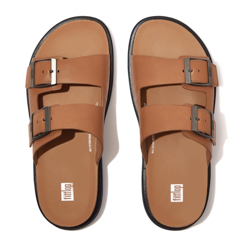 Men's Fitflop Gen-Ff Slides Light Brown | CA-5241086-QK