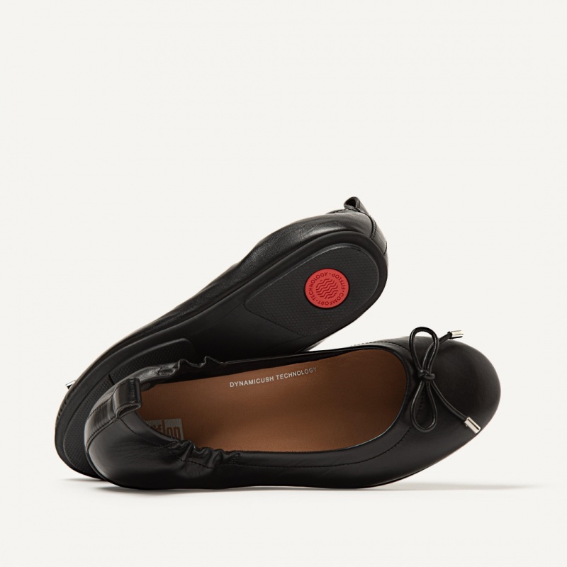 Women's Fitflop Allegro Ballet Flats Black | CA-1543896-PT