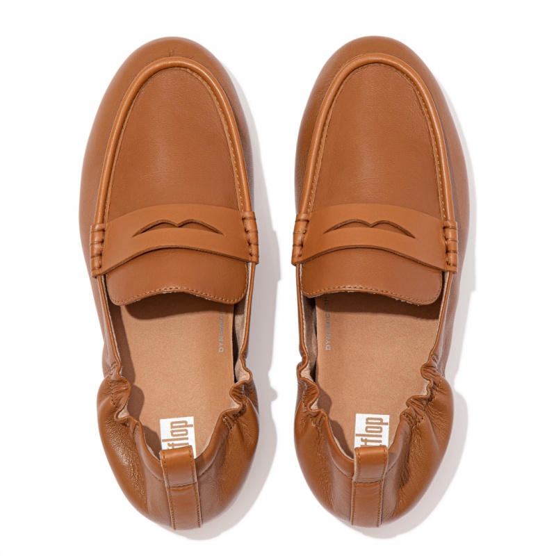 Women's Fitflop Allegro Loafers Light Brown | CA-0642597-XW