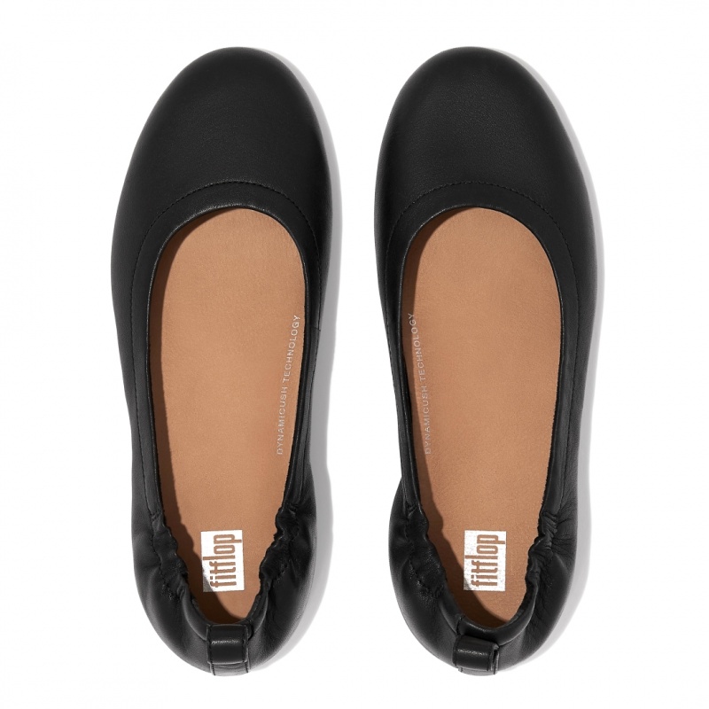 Women's Fitflop Allegro Soft Ballet Flats Black | CA-2145897-PH