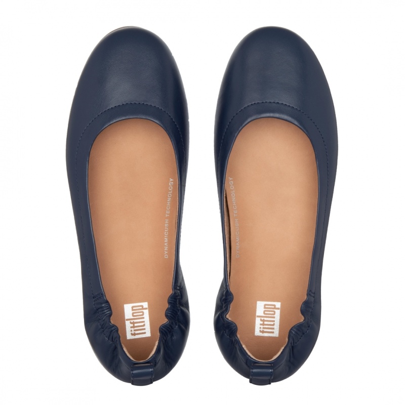 Women's Fitflop Allegro Soft Ballet Flats Navy | CA-2869014-AH