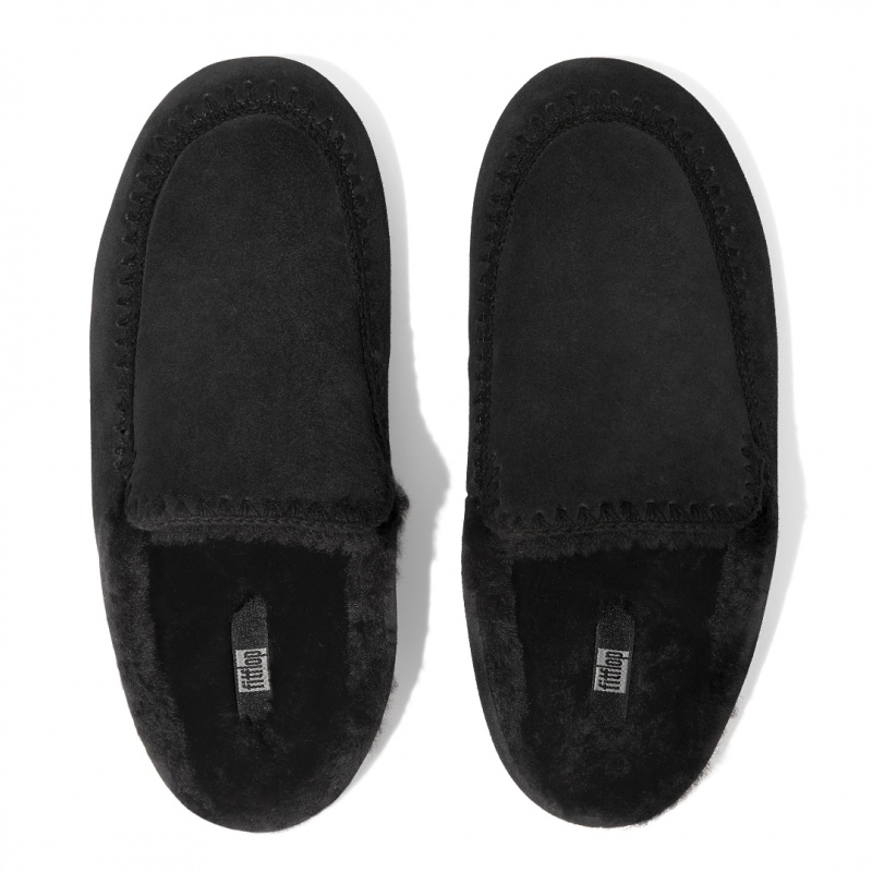 Women's Fitflop Chrissie Ii Haus Slippers Black | CA-2179048-RF