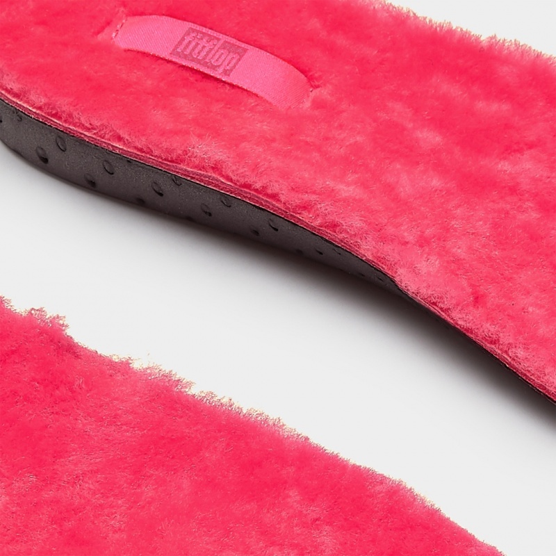 Women's Fitflop Chrissie Shearling Slippers Insoles Pink | CA-4520913-YS