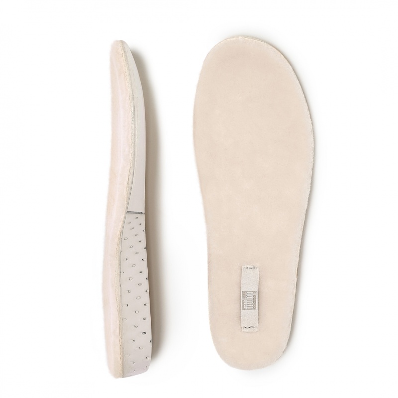 Women's Fitflop Chrissie Shearling Slippers Insoles White | CA-1285439-ZL