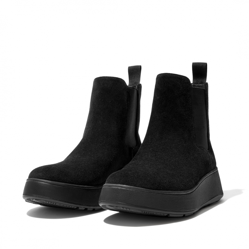 Women's Fitflop F-Mode Chelsea Boots Black | CA-0629157-KV