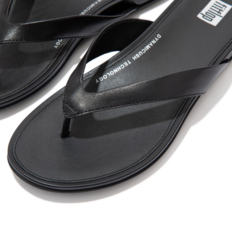 Women's Fitflop Gracie Flip Flops Black | CA-4829137-FI