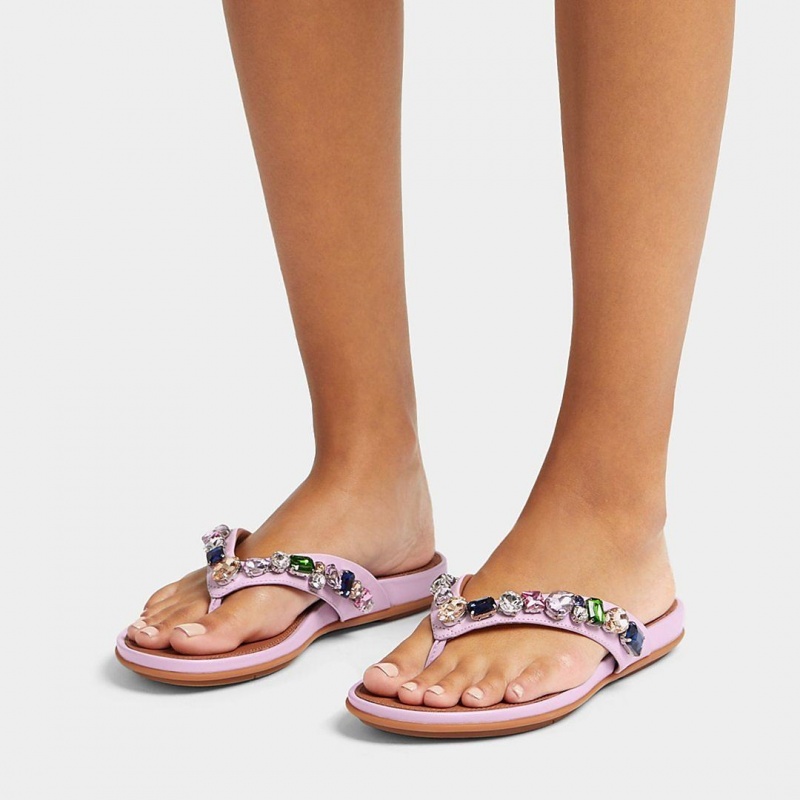 Women's Fitflop Gracie Flip Flops Pink | CA-7418065-BH