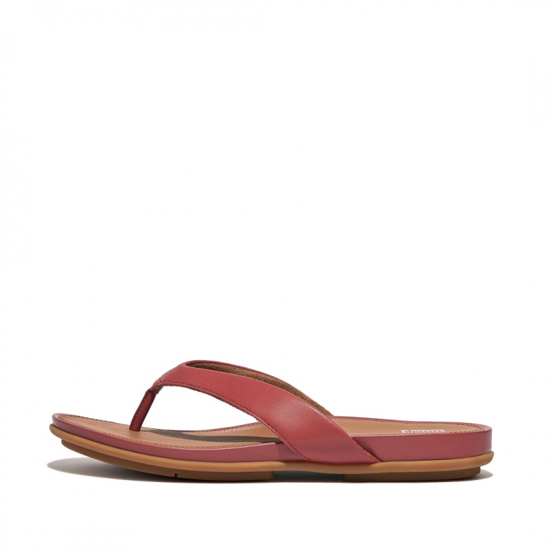 Women\'s Fitflop Gracie Flip Flops Red | CA-0842917-QC