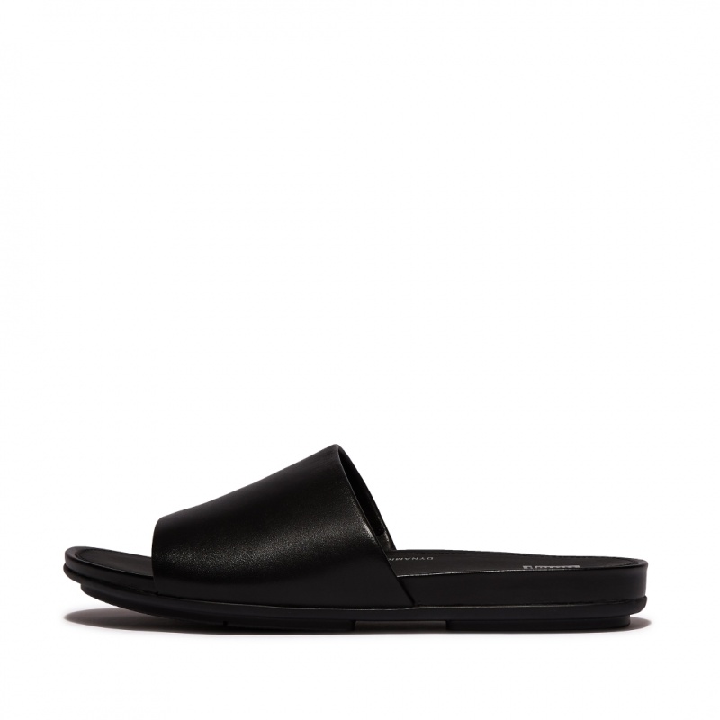 Women\'s Fitflop Gracie Slides Slides Black | CA-5930428-UD