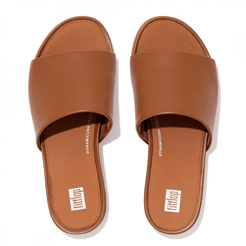 Women's Fitflop Gracie Slides Slides Brown | CA-9407581-XN