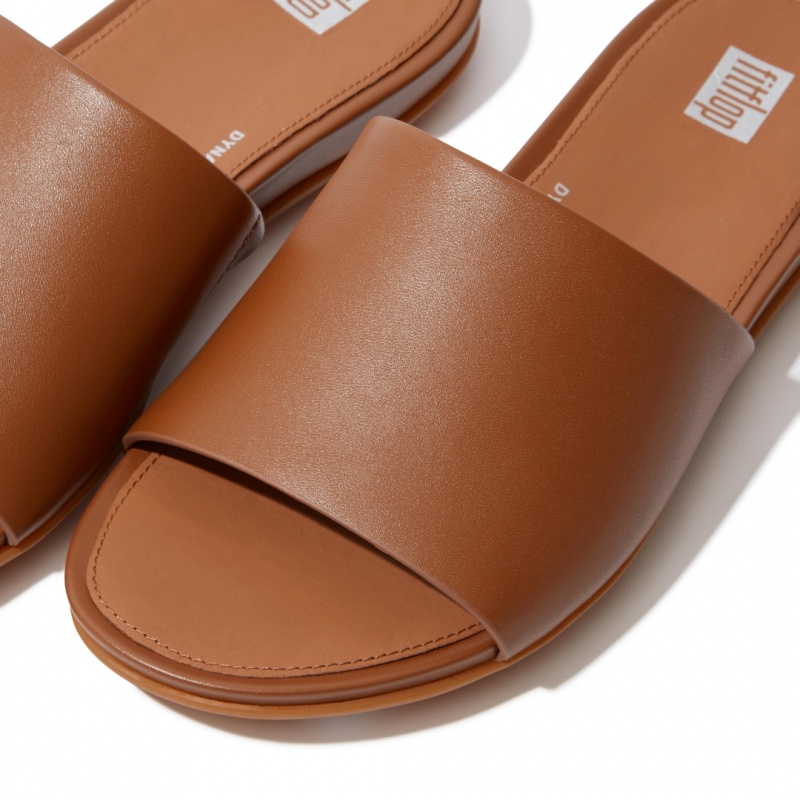 Women's Fitflop Gracie Slides Slides Brown | CA-9407581-XN