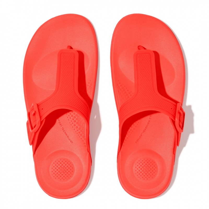 Women's Fitflop Iqushion Adjustable Buckle Flip Flops Flip Flops Orange | CA-1358204-FI