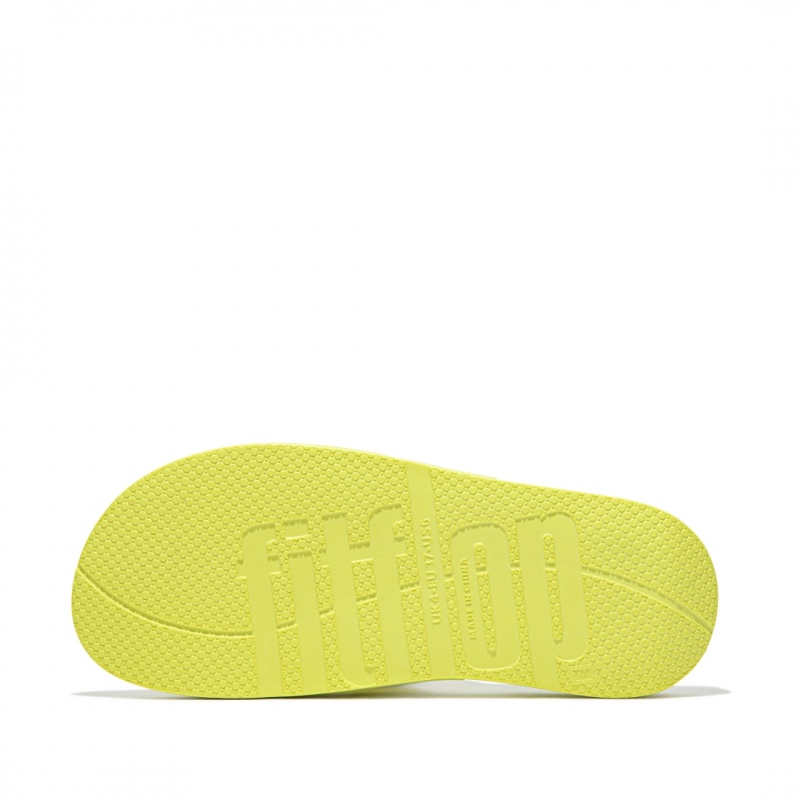 Women's Fitflop Iqushion Rubber Tpu Slides Slides Light Green | CA-0958416-YN