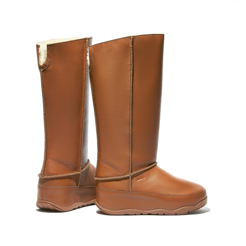 Women's Fitflop Original Mukluk Calf Boots Light Brown | CA-6734189-MS