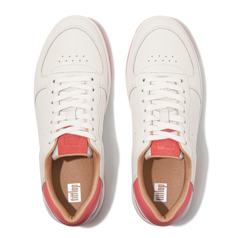 Women's Fitflop Rally-Evo Sneakers White / Pink | CA-0794385-OB