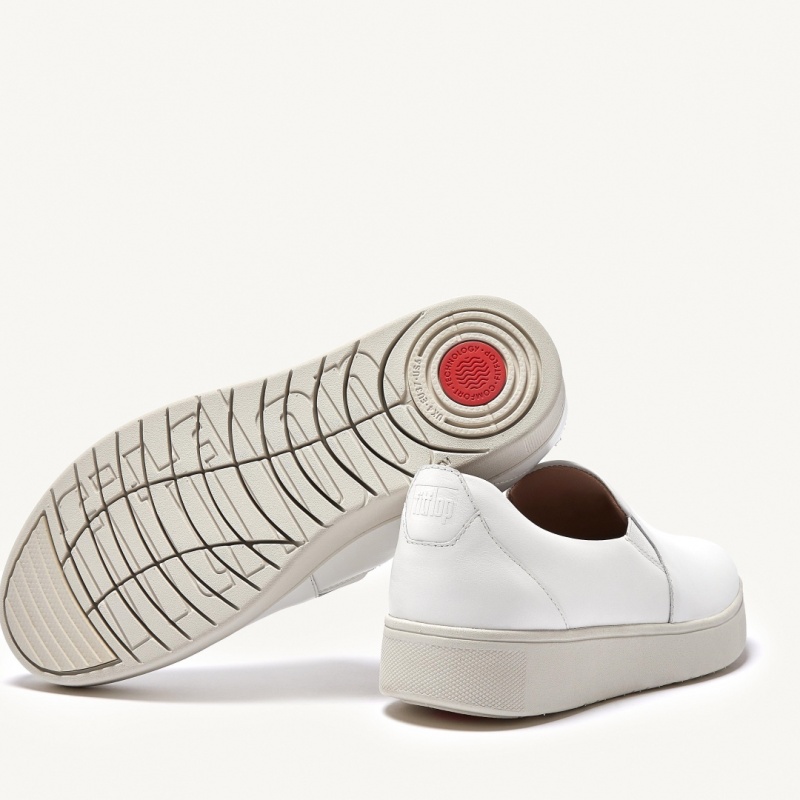 Women's Fitflop Rally Slip On Skate Sneakers White | CA-1308697-QP